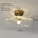 Nordic Glass/Ceramic Ceiling Light by Axyaa - Vintage E27 Fixture for Hallway