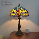 Dragonfly Tiffany LED Table Lamp by Axyaa - Stained Glass Home Lighting Fixture