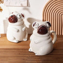 Cute Dog Mug by Axyaa: Large Ceramic Tea Cup with Lid, Funny Cartoon Design