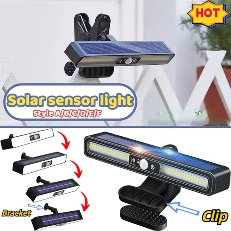 Axyaa Solar Fence Lights - 36 LEDs, Waterproof, Motion Sensor Security Light