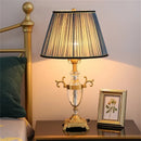 Axyaa Crystal Brass Table Lamp: Modern Home Office Decor Light