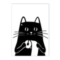 Axyaa Abstract Humour Woman Canvas Print Wall Art Bathroom Decor