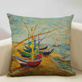 Axyaa Sunflower Oil Printed Cushion Cover - Van Gogh Inspired Decor Pillow Case