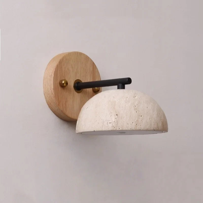 Axyaa Modern Nordic LED Wall Lamps Indoor Reading Yellow Travertine Wall Art Lighting