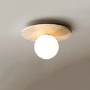 Axyaa Cream Yellow Stone LED Ceiling Lamp for Modern Home and Clothing Shop