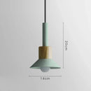 Axyaa Nordic Wood Pendant Lights Modern Macaron LED Hang Lamp Kitchen Bar Loft E27