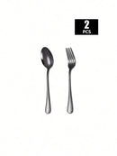 Axyaa Stainless Steel Fork and Spoon Set - Ideal for Home, Restaurant, Wedding, Party