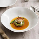 Axyaa Ceramic Plate Set of 4 - Restaurant Tableware for Soup, Salad, Dessert