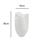 Axyaa 36cm White French Relief Vase - Elegant Home Decor for Living Room & Foyer