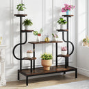 Axyaa Multi-Tiered Plant Stand for 11 Potted Flowers - Ideal for Home and Garden.