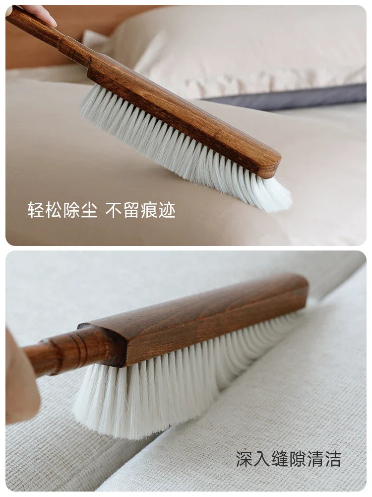 Axya Soft Hair Sweep Broom - Household Cleaning Brush with Wooden Handle