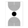 Axyaa Geometric Lines Canvas Poster: Scandinavian Minimalist Modern Art Print for Home Decor