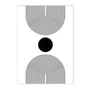 Axyaa Geometric Lines Canvas Poster: Scandinavian Minimalist Modern Art Print for Home Decor