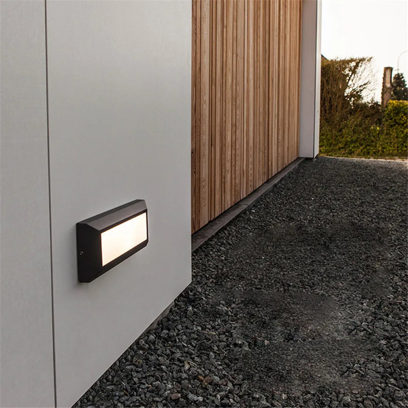 Axyaa Waterproof LED Stair Light - Corner Step Surface Mount Footlight - Indoor/Outdoor