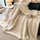 Axyaa Geometric Tuff Fleece Bed Blanket: Soft Sofa Throw, Warm Winter Artificial Lambs Wool
