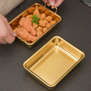 Axyaa Stainless Steel Snacks Plate with Handle Korean Style Tableware Tray