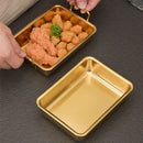 Axyaa Stainless Steel Snacks Plate with Handle, Korean Style Food Storage Trays