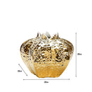 Axyaa Pomegranate Shape Ceramic Vase with Gold-plating for Artificial Flowers