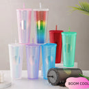 Axyaa 710ML Studded Double Wall Durian Tumbler with Lid and Straw