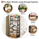 Axyaa Industrial 5-Tier Bookshelf: Modern Home Office Storage Organizer