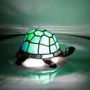 Stained Glass Turtle Night Light - Colorful Glass Lamp, Art Deco Style by Axyaa