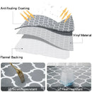 Axyaa Waterproof Round Tablecloth 60-inch Heat-Resistant Moroccan Design