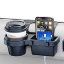 Car Door Storage Box Cup Holder with Phone Mount Tray by Axyaa