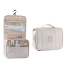 Axyaa Travel Cosmetic Bag: Waterproof Toiletry Washbag with Hanging Hook, Large Capacity.
