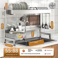 Axyaa Stainless Steel Sink Drying Rack | Kitchen Dish Drainer Holder & Storage