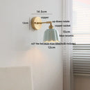Axyaa Ceramic Copper LED Wall Lights with Pull Chain Switch for Bedroom Reading
