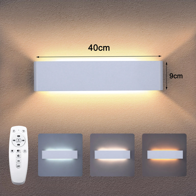 Axyaa 16W Remote Control Dimming LED Wall Light Modern Indoor Wall Lamp