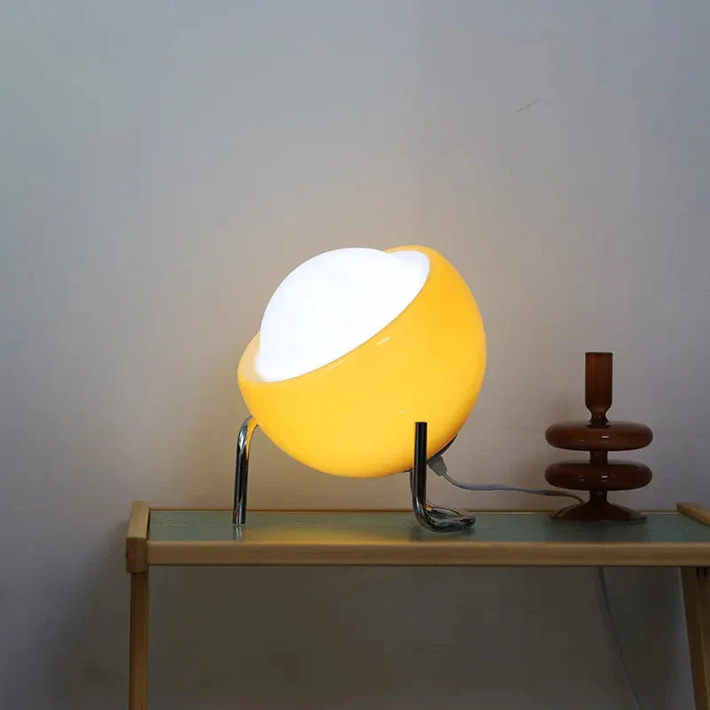 Axyaa Retro Glass Table Lamp for Bedroom and Living Room