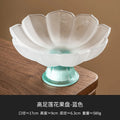Axyaa Lotus Fruit Plate: Pink Nut Refreshment Plate for Living Room Coffee Table