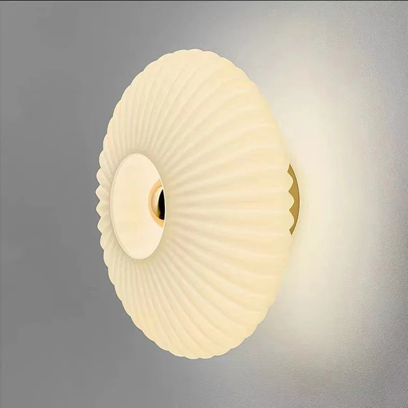 Axyaa Smoke Gray Amber White Glass Wall Lamps for Modern Living Room Lighting