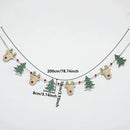 Axyaa Christmas Wooden Reindeer Tree Ornaments Garland Festive Home Party Decor