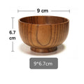 Axyaa Wooden Soup Bowl: Natural Salad Noodles Rice Bowls Home Kitchen Tableware
