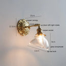 Axyaa Clear Shell Glass LED Wall Sconce Up Down Light France Europe Copper