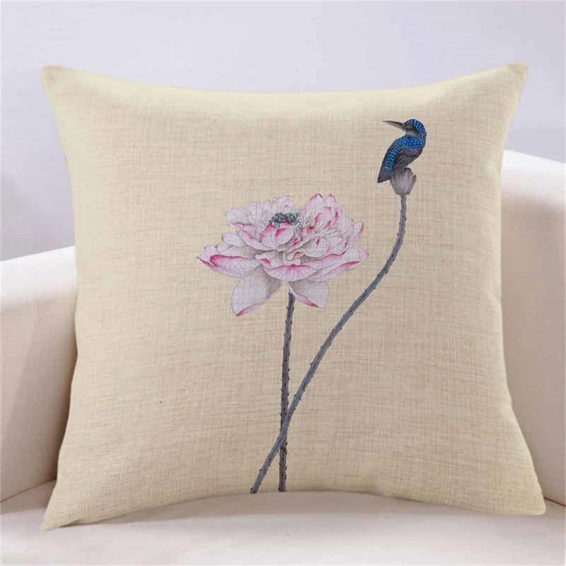 Lotus Cushion Cover by Axyaa: Stylish Home Decor Pillowcase for Living Room, Car, and More