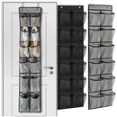 Axyaa Over the Door Shoe Organizer with 12/14 Large Breathable Pockets