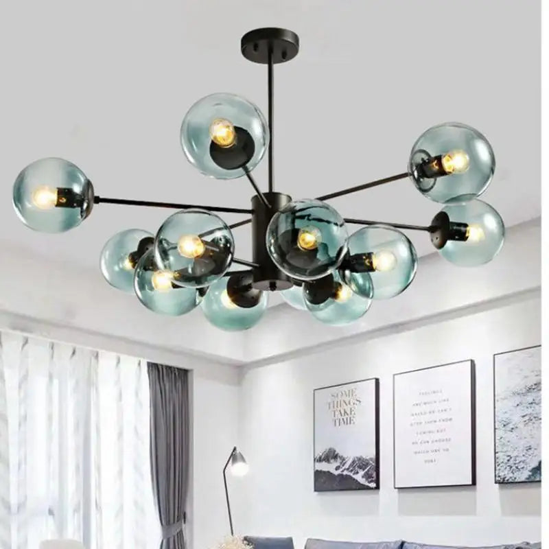 Axyaa Nordic Magic Beans Glass Chandelier for Living Room, Bedroom, Dining, Study