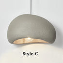 Axyaa Grey Line Pendant Light: Nordic Half Nest Shape for Living Room, Bedroom, Restaurant