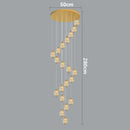 Axyaa Crystal LED Pendant Chandelier for Home Dining Living Room Decor