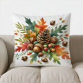 Axyaa Autumn Leaf Pattern Decorative Pillow Cover for Sofa Bedroom Car