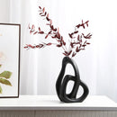 Axyaa Heart Shape Ceramic Vase for Living Room Flower Arrangement