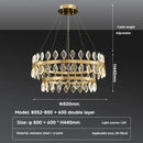 Axyaa Luxury Crystal LED Chandelier: High-end Designer Circular Art Indoor Lighting.
