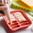 Axyaa Silicone Sausage Maker Mould with Lid, 12 Grids Hot Dog DIY Baking Tool