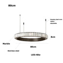 Axyaa Marble Black Gold Chrome Chandelier Pendant Light for Living Room