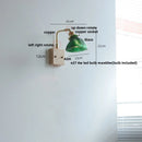 Axyaa Nordic Rotatable Wood LED Wall Sconce with Glass Shade & Pull Chain Switch