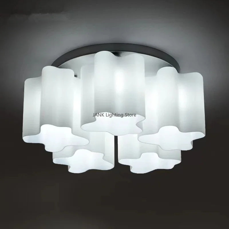 Axyaa Circular Glass LED Ceiling Light for Children's Bedroom and Hallways