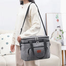 Axyaa Double Layers Tote Cooler Lunch Bag for Travel & Picnic, Large Capacity, Shoulder Strap